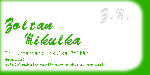 zoltan mikulka business card